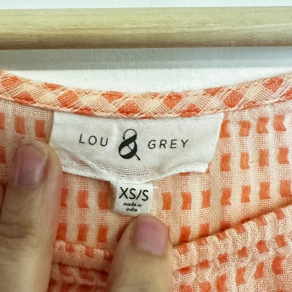 Lou & Gray Orange Woven Tassel Poncho Top Pool Beach Coverup XS - Picture 3 of 4